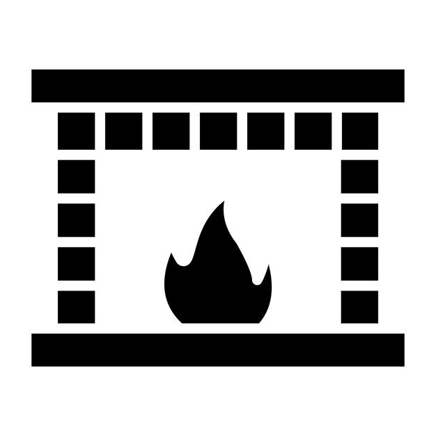 Vetor fireplace vector icon design illustration