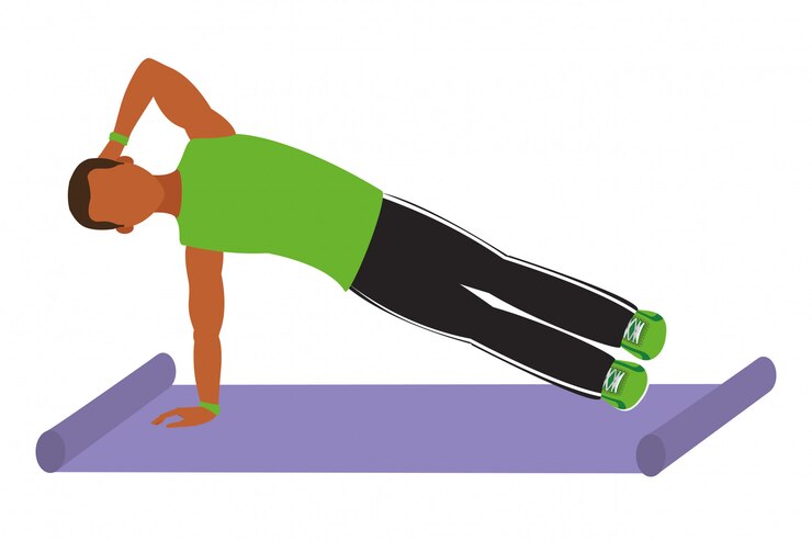 Vetor fit homem fazendo exercício