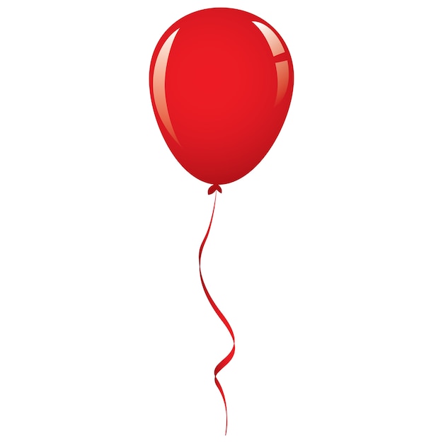 fita de balão vermelho vetor