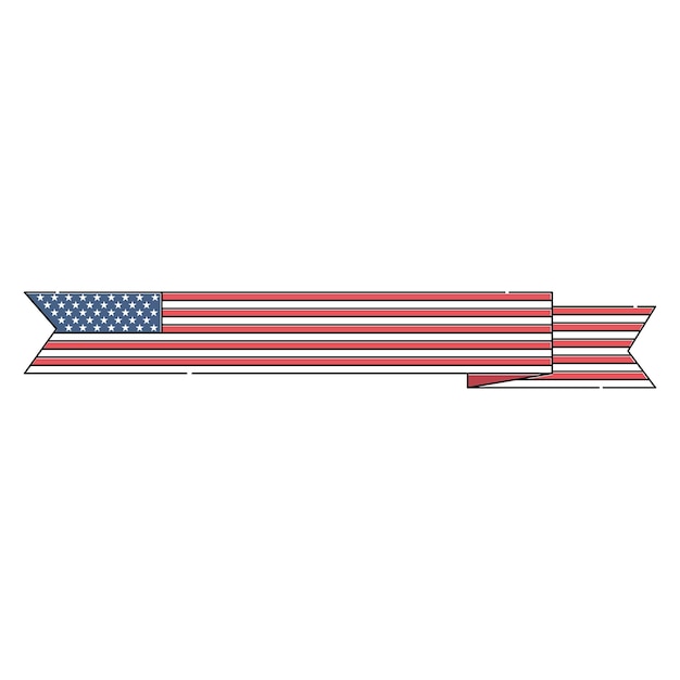 Fita de bandeira para celebração do dia da independência americana
