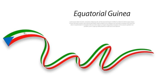 Fita ou banner com bandeira da guiné equatorial