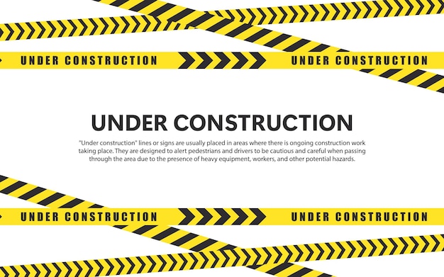 Fitas de advertência amarelas Fitas em construção Fitas de barreira Fitas de precaução Gráficos escaláveis vetoriais