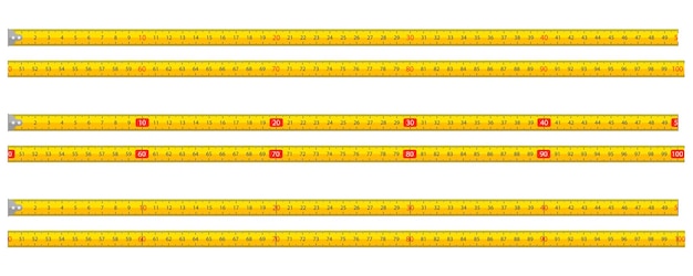 Vetor fitas de medição para carpintaria