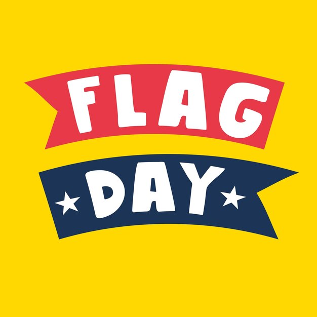 Fitas Dia da bandeira Ilustração vetorial em fundo amarelo