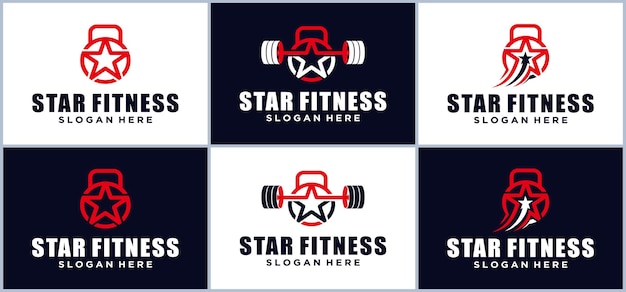 Fitness logo design for fitness com uma combinação de estrelas para profissionais e treinados fitness