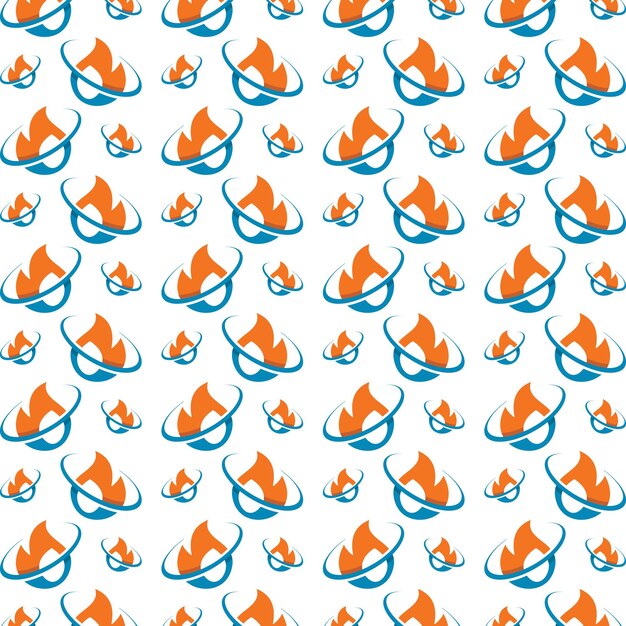 Flame trendy smart seamless pattern colorido ilustração de fundo