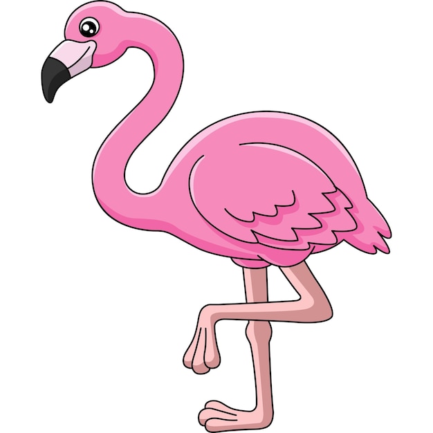 Vetor flamingo cartoon ilustração vetorial de clipart