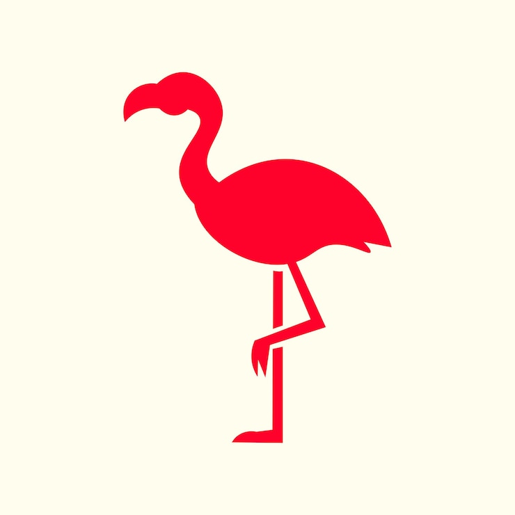 Vetor flamingo obras de arte de moda atraente ilustração vetorial abstrata colorido design aplicado