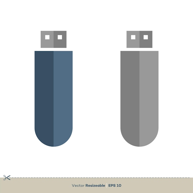 Flash disk vector logo template ilustração design vector eps 10