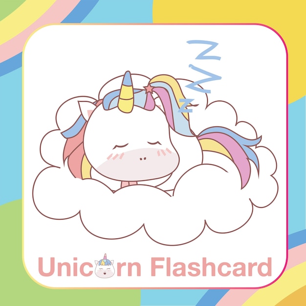 Cartões De Acesso De Unicórnio Fofo E Kawaii Para Crianças