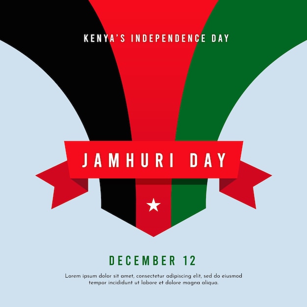 Flat design dia jamhuri