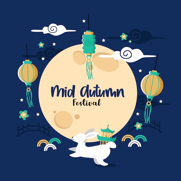 Flat design festival de meados de outono