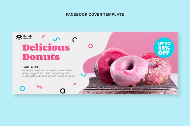 Flat food capa do facebook