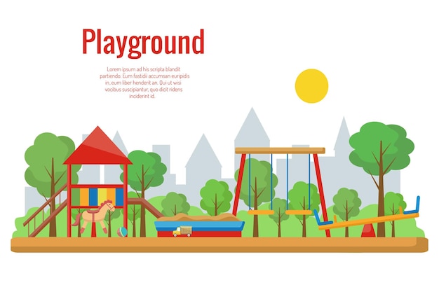 Flat playground para crianças