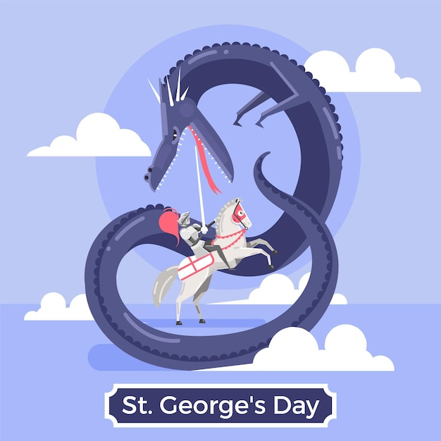 Flat st. ilustração do dia de george