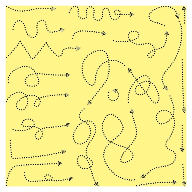 Vetor flechas desenhadas à mão em estilo de ponto limpo