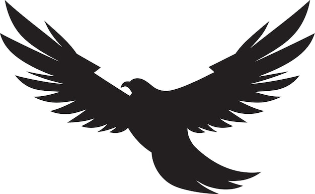 Flight elegance black vector eagle feathered grace eagle logo design (desenho de logotipo da águia)