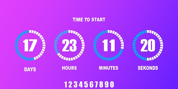 Flip countdown contador de relógio temporizador