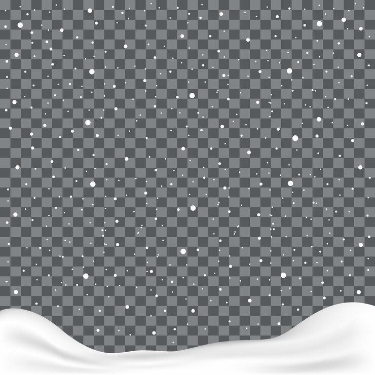 Vetor flocos de neve caindo ou flocos de neve em fundo transparente