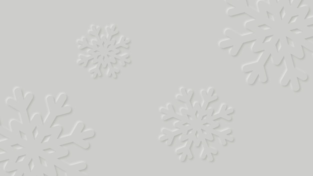 Flocos de neve em fundo branco para a temporada de natal