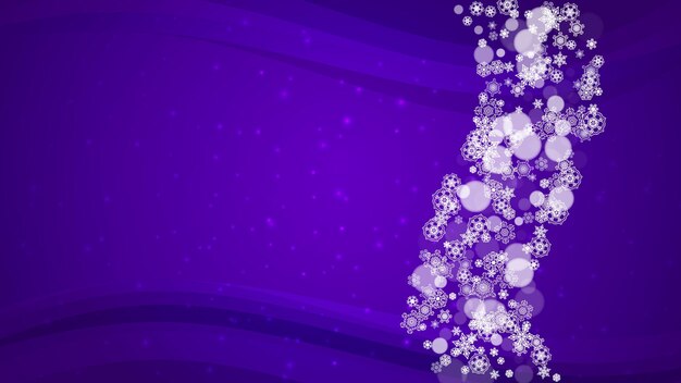 Flocos de neve ultravioleta de Natal e Ano Novo
