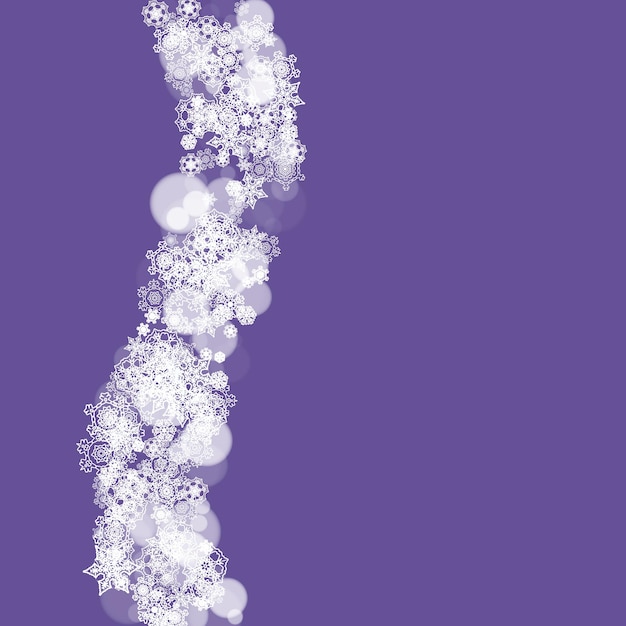 Flocos de neve ultravioleta de Natal e Ano Novo
