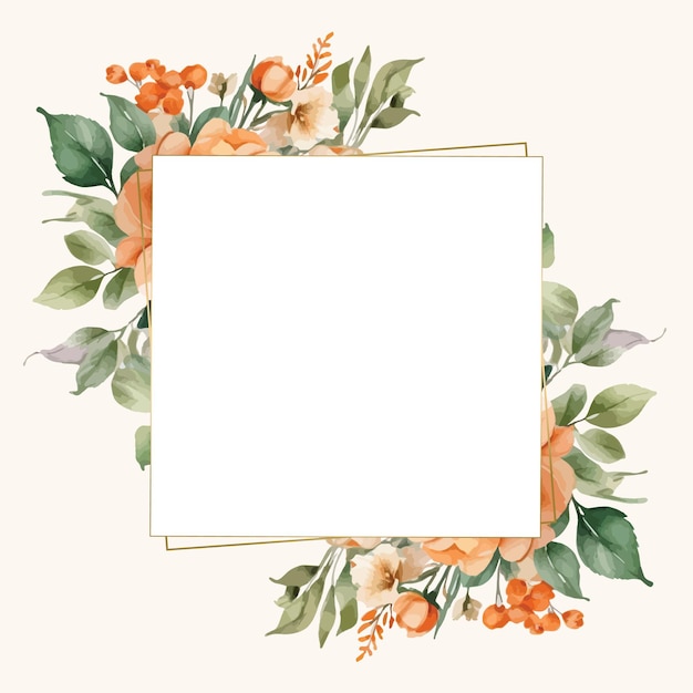 Flor botânica quadro de postagem do Instagram fundo