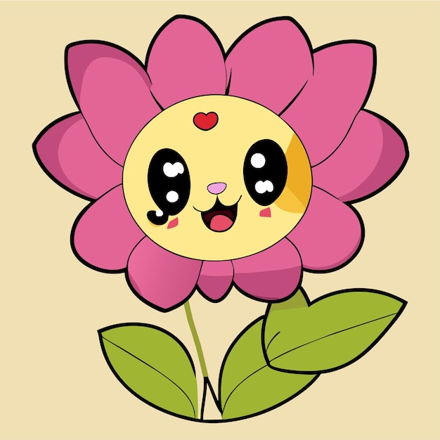 Vetor flor colorida jardim floral mão desenhada cartoon adesivo ícone conceito ilustração isolada