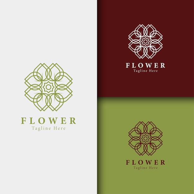 Flor de beleza, design de bem-estar de modelo de logotipo de spa para vetor de negócios de bem-estar de saúde