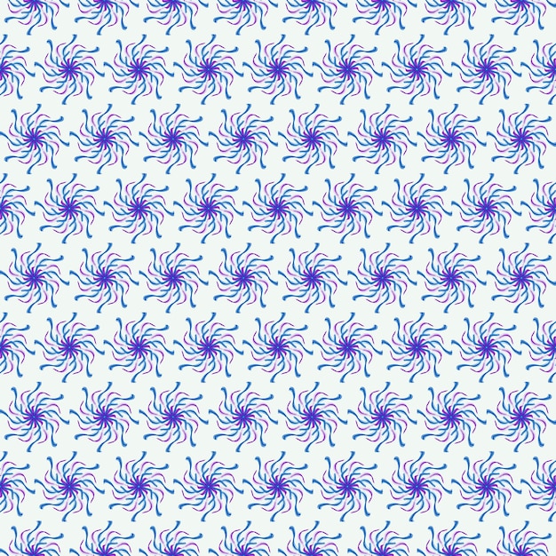 Flor de linha azul abstrata e fundo de padrão sem costura estrela tecido de decoração de design de arte gráfica