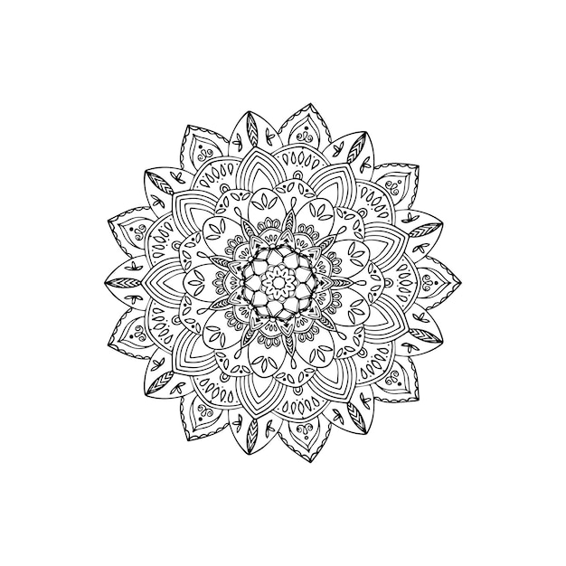 flor de lótus Mandala de ornamentos florais