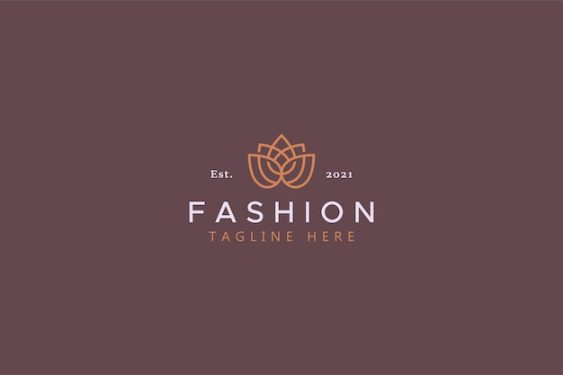 Flor de lótus para logotipo da empresa de moda