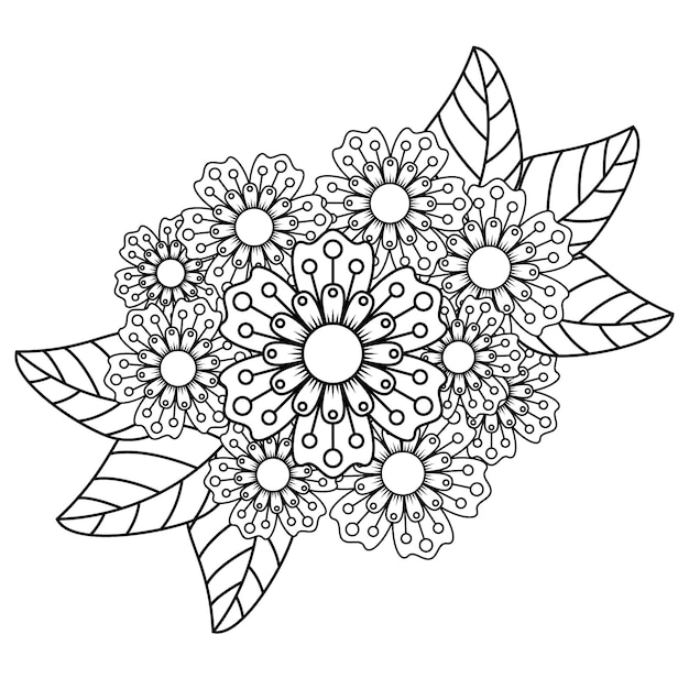 Flor de mandala para adultos relaxantes livro para colorir.