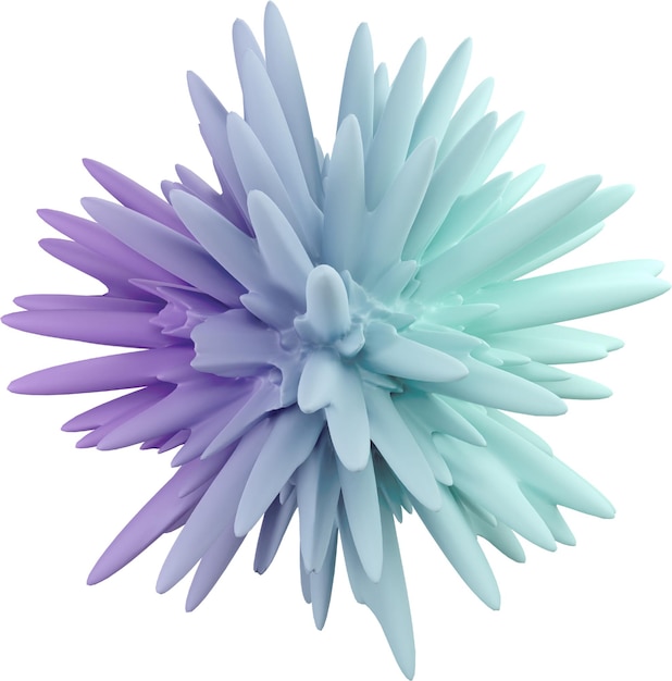 flor de metal colorido 3d