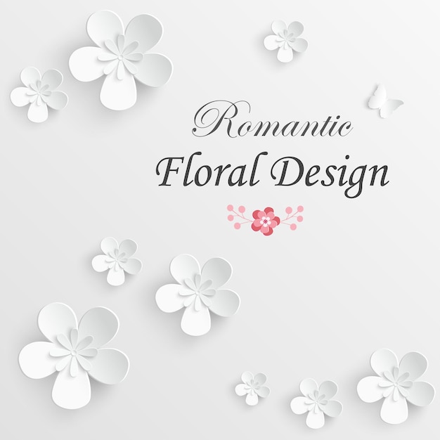 Vetor flor de papel flores brancas cortadas de papel decorações de casamento buquê de noiva decorativo