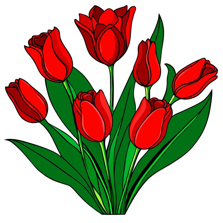 Vetor flor de tulipas