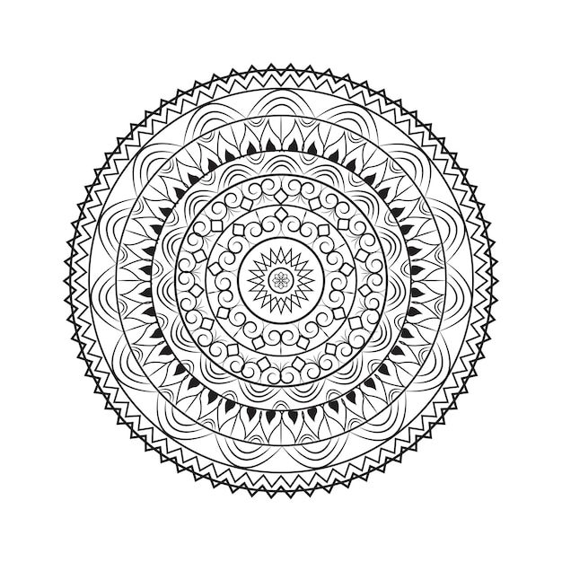 Flor mandala elementos decorativos vintage ilustração em vetor padrão oriental