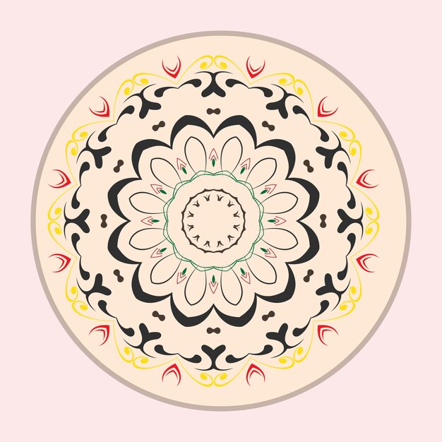 Vetor flor mandala elementos decorativos vintage padrão oriental ilustração vetorial de luxo