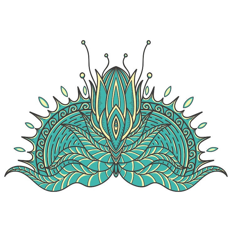Vetor flor verde