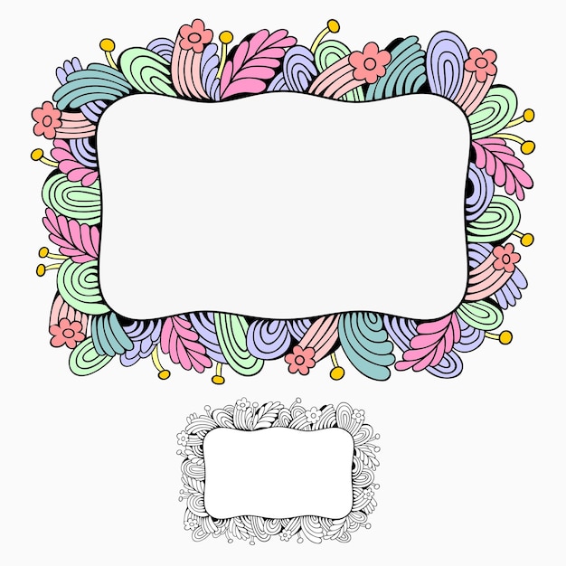 Vetor floral frame