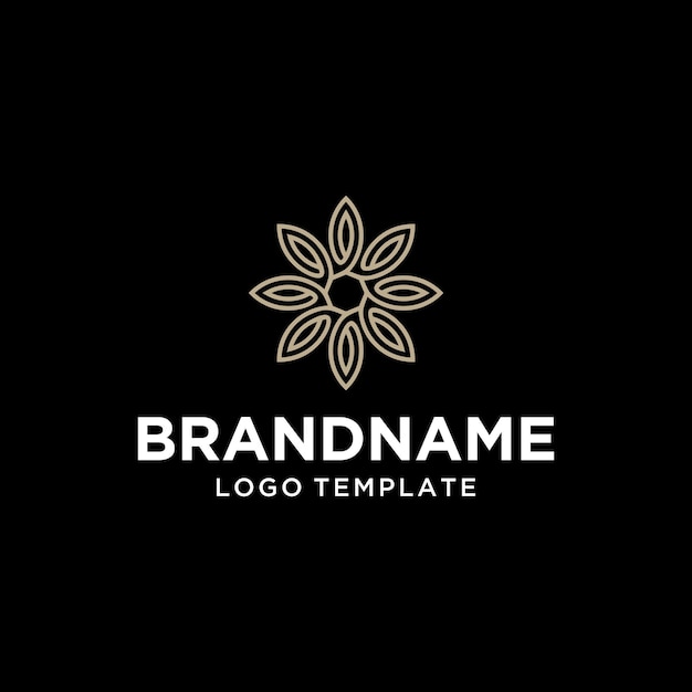 Floral logo beleza minimalista luxo moderno