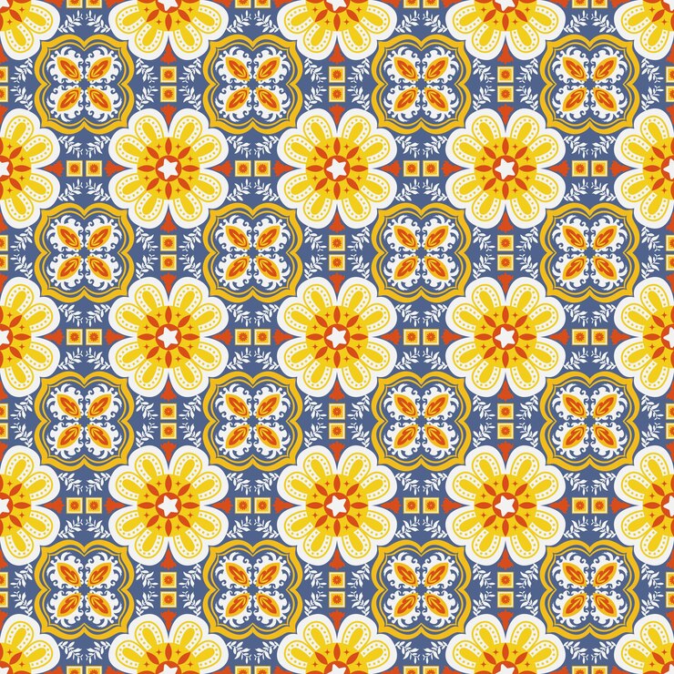 Vetor floral sem costura padrão de fundo jardim natureza damasco ornamento aborígene arte