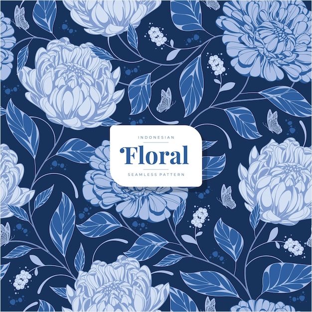 flores desenhadas à mão padrão floral