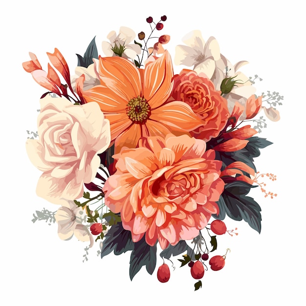 Flores e folhas para o casamento