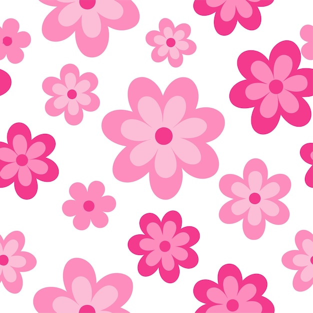 flores rosas bonitas padrão sem costura arte vetorial e ilustração