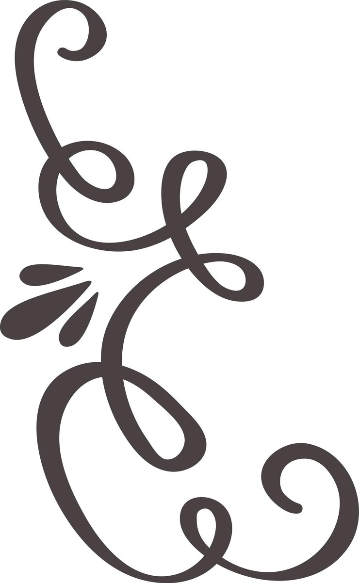 Vetor florescimento desenhado à mão criando um elemento decorativo que melhora os convites, a papelaria e vários projetos de design com suas curvas elegantes e talento artístico
