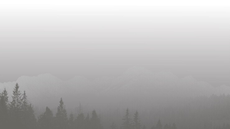 Vetor floresta de fundo de meio tom em ilustração de vetor de névoa