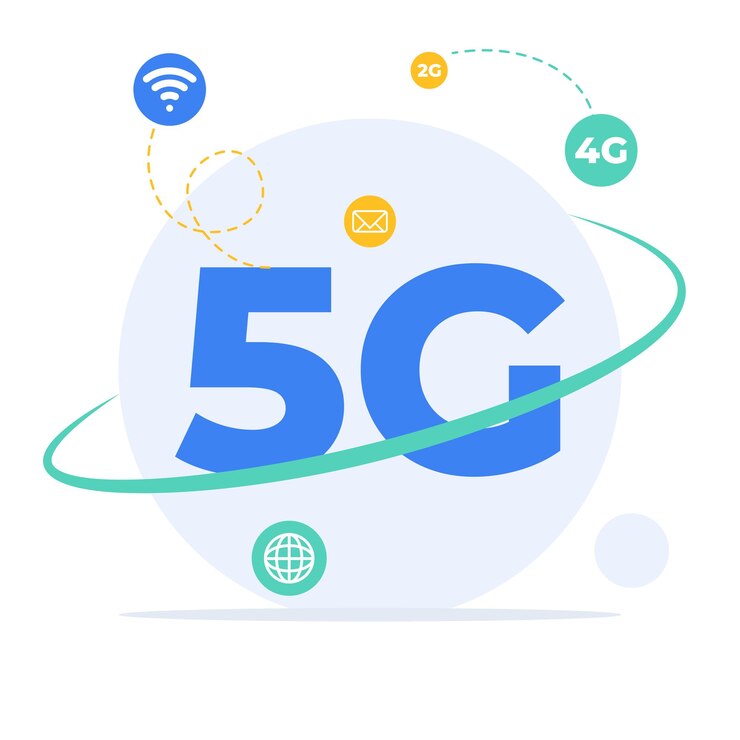 Vetor fluxo de rede mundial da rede 5g
