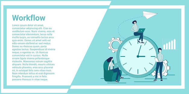 Fluxo de trabalho As pessoas no escritório trabalham e resolvem problemas de negócios O conceito de coworking