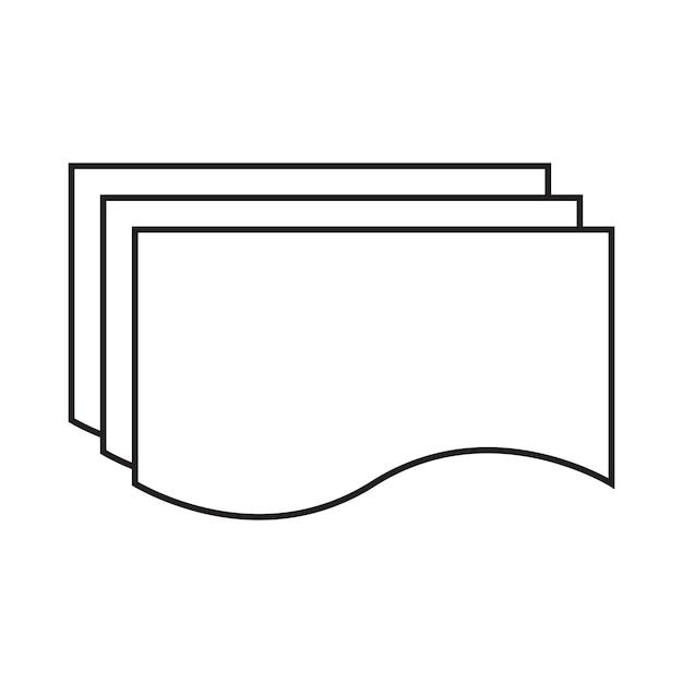 Vetor fluxograma de vários documentos elemento de forma para ilustração do diagrama de layout do processo